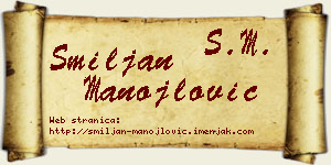 Smiljan Manojlović vizit kartica